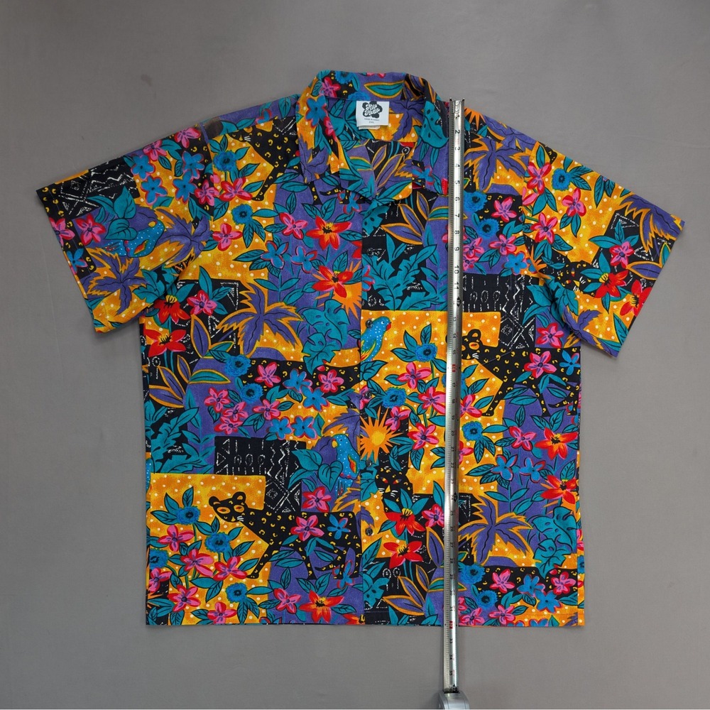 Hilo Hattie Hawaiian Shirt 2XL Tropical Floral Jungle Aloha Camp Shirt - Picture 7 of 9